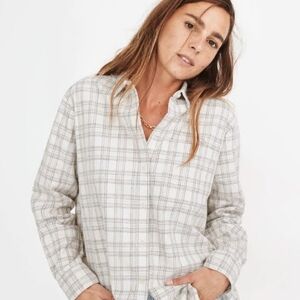 Plaid Button-Up Shirt